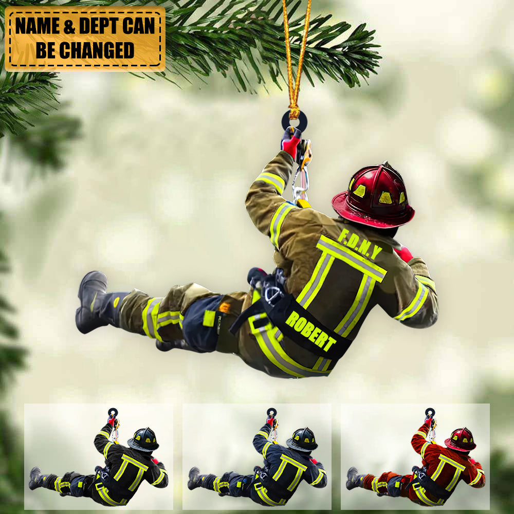 Personalized Firefighter Christmas-Two Sided Ornament