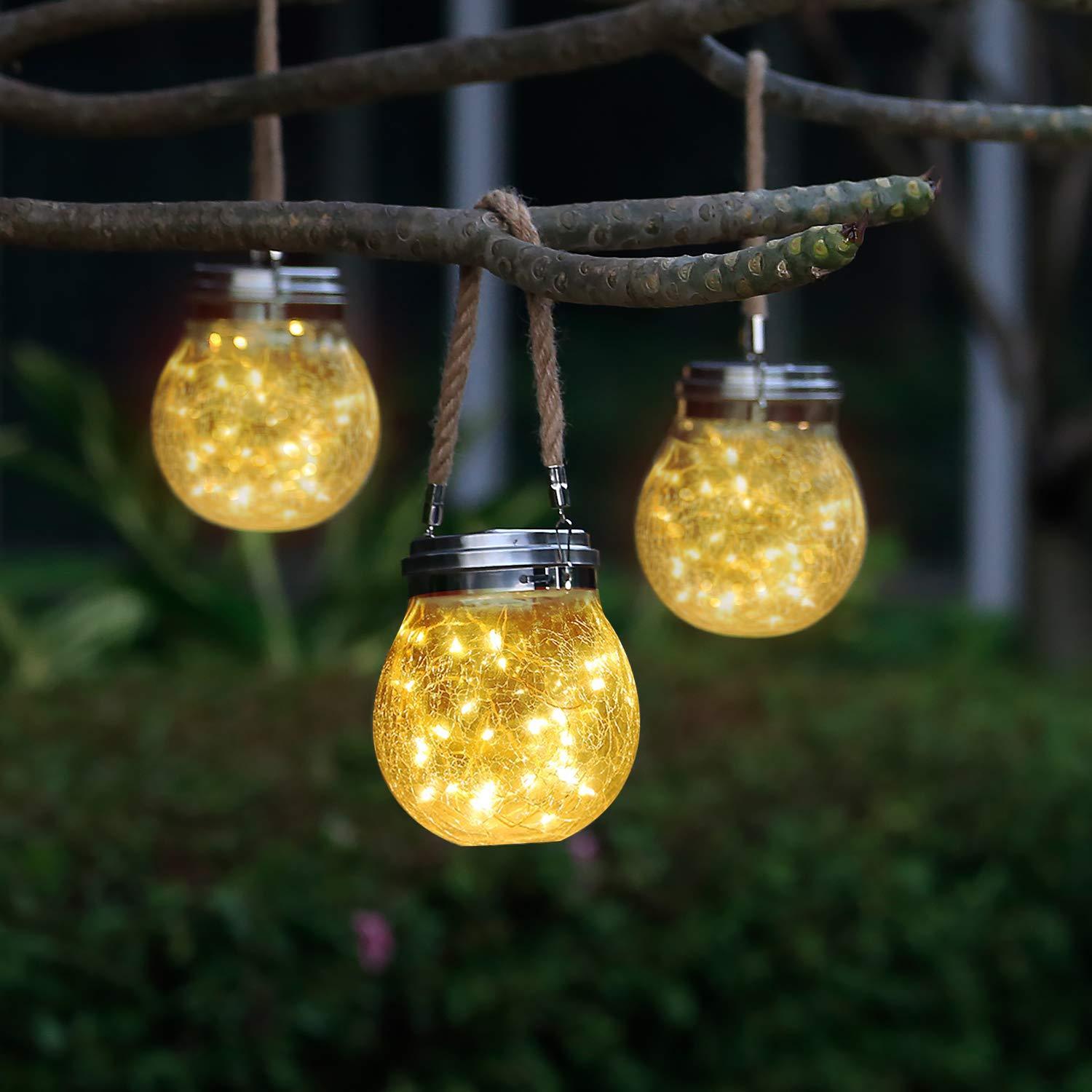 Solar-Powered Glass Jar Light