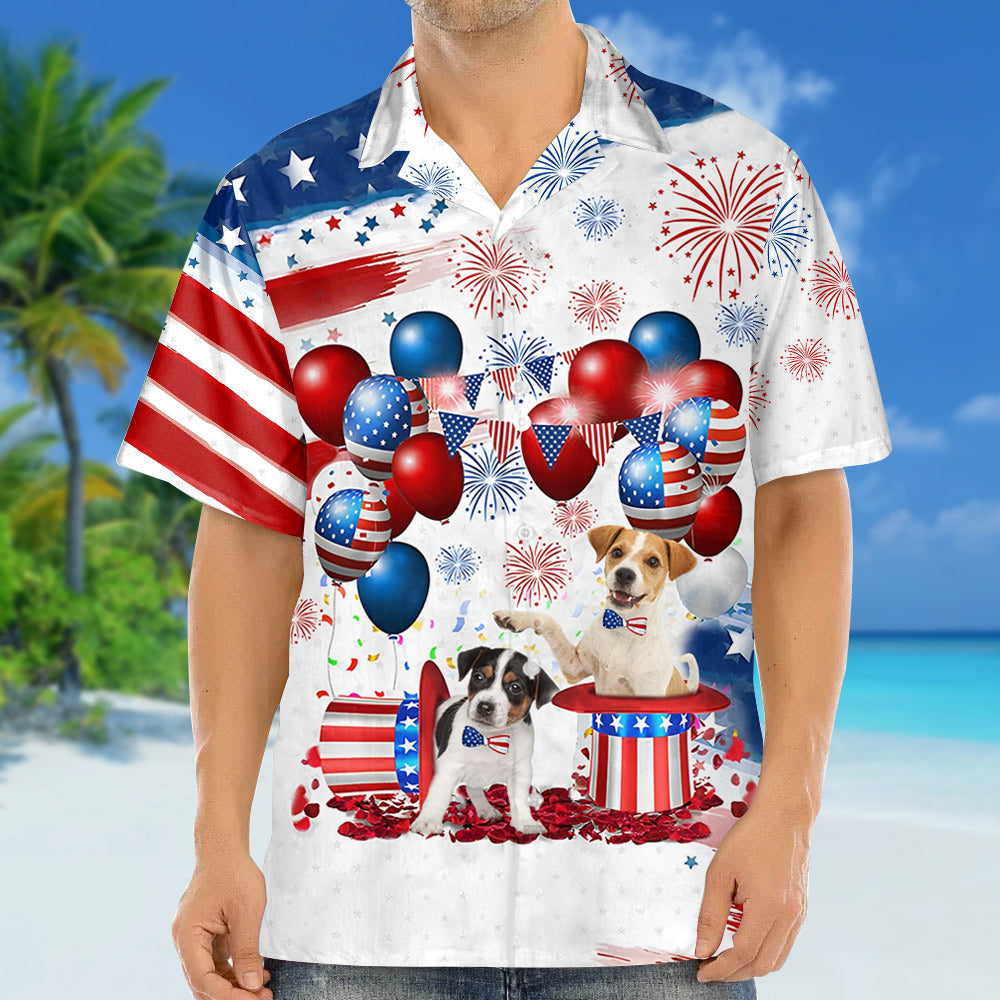 Jack Russell Terrier Independence Day Hawaiian Shirt